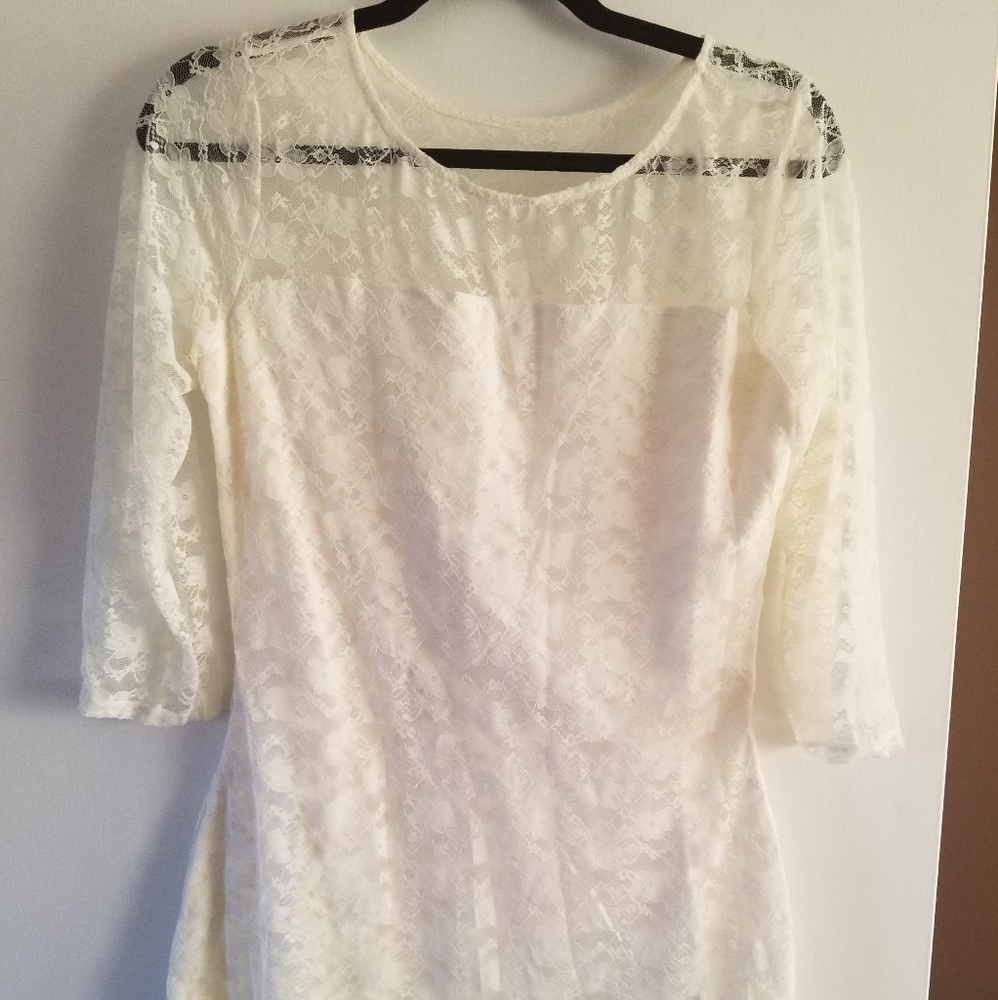 Lace 3/4 length sleeve dress NWT